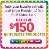 Submit your patriotic craft idea to Hygloss Products' Presidents' Day Craft Contest!